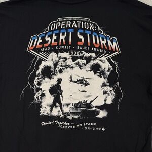 NEW Zero‎ Foxtrot T Shirt Mens Small Black Graphic Tee Desert Storm Operation